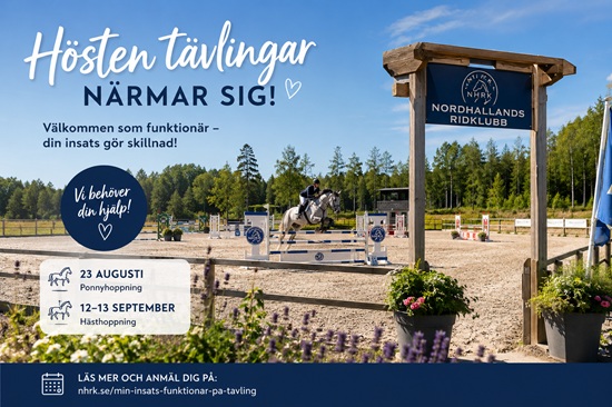 Höstens tävlingar närmar sig, vi behöver din hjälp!